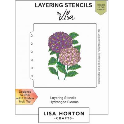 Lisa Horton Crafts Layering Stencils - Hydrangea Blooms